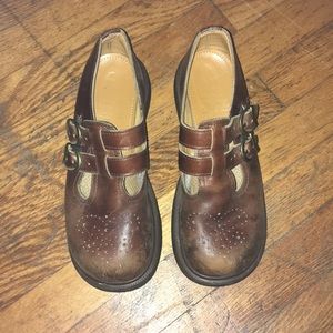 Vintage dark brown dr marten Mary Janes